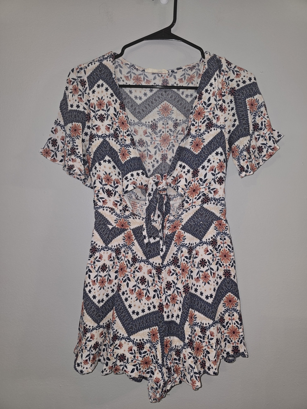 ILLA ILLA Floral Romper Tie Front